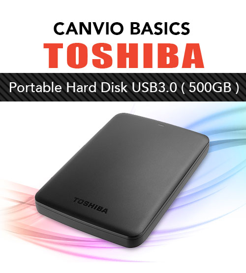 Toshiba CANVIO Basics Portable External Hard Disk USB3.0 (500 GB)